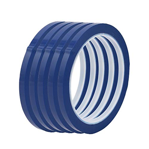 New Lon0167 5 Stück 4mm Breite 164ft Länge einseitig elektrisch isoliert Klebeband blau(5Pcs 4mm Breite 164ft Länge einseitig elektrisch isoliertes Klebeband blau) von FIYA