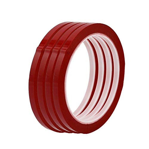 New Lon0167 5 Stück 4mm Breite 164ft Länge einseitig elektrisch isoliert Klebeband rot(5Pcs 4mm Breite 164ft Länge einseitig elektrisch isoliertes Klebeband rot) von FIYA