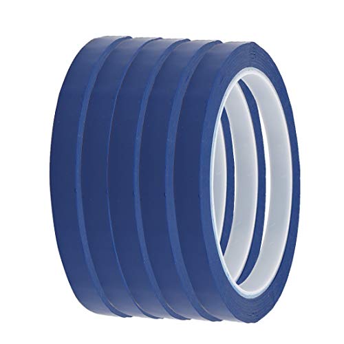 New Lon0167 5 Stück 6mm Breite 164ft Länge einseitig elektrisch isoliert Klebeband blau(5Pcs 6mm Breite 164ft Länge einseitig elektrisch isoliertes Klebeband blau) von FIYA