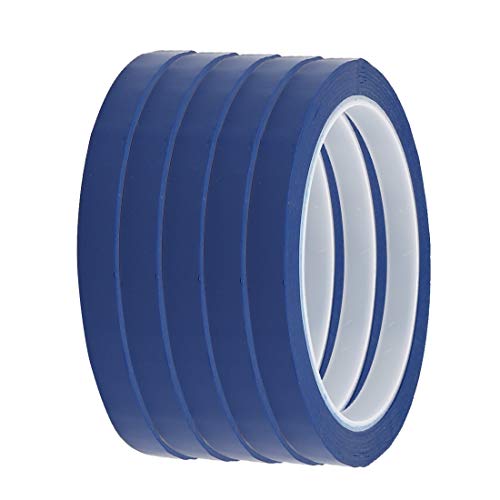 New Lon0167 5 Stück 8mm Breite 164ft Länge einseitig elektrisch isoliert Klebeband blau(5Pcs 8mm Breite 164ft Länge einseitig elektrisch isoliertes Klebeband blau) von FIYA