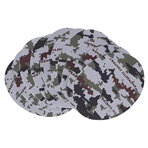 FIYO 10 Stück Camouflage Kleidung, Kleidung Patches Kleidung Aufkleber Aufkleber Kleidungsstück Applikation Reparatur Dekorationsset Ellipse Eisen auf Baumwolle Patches Ellbogen Patches für Hosen von FIYO