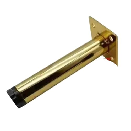 FJIXUO Tischbeine 2 Stück 10–17 cm verstellbare Möbelbeine aus Metall for Sofa, Couchtisch, Nivellierfüße, Küchenschrank-Stütze, Ersatzfuß(Gold 10cm) von FJIXUO