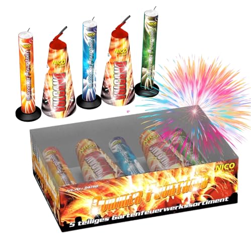 FLAME X BURN 4er-Set Summer Fountains – Jugendspaß & Tischartikel Kat. F1 für Partys, Silvester und Kinder & Jugendliche 2025 von FLAME X BURN