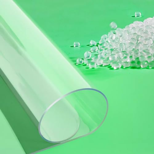 FLAVYO Transparent PVC-Tischschutz, Transparente 2 Mm Dicke Tischdecke, Wasserfest, Transparenter Kunststoff, PVC-Weichglas-Tischabdeckung Für Couchtisch, Esstisch, Schreibtisch (60x60cm/24x24in) von FLAVYO