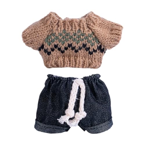 FLCPJGV 15cm Mode Puppe Kleidung Nette Puppe Kleidung Mädchen Puppe Outfits DIY Puppe Kleidung Spielzeug Mädchen Geschenk, Braun von FLCPJGV