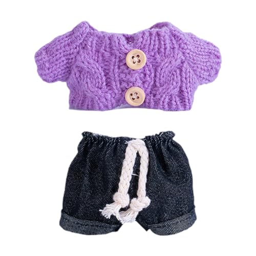 FLCPJGV 15cm Mode Puppe Kleidung Nette Puppe Kleidung Mädchen Puppe Outfits DIY Puppe Kleidung Spielzeug Mädchen Geschenk, Dunkelviolett von FLCPJGV