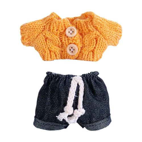 FLCPJGV 15cm Mode Puppe Kleidung Nette Puppe Kleidung Mädchen Puppe Outfits DIY Puppe Kleidung Spielzeug Mädchen Geschenk, Orange von FLCPJGV