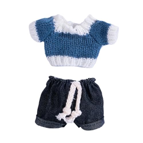 FLCPJGV 15cm Mode Puppe Kleidung Nette Puppe Kleidung Mädchen Puppe Outfits DIY Puppe Kleidung Spielzeug Mädchen Geschenk, Weiß Und Blau von FLCPJGV