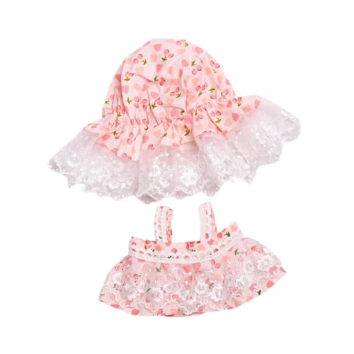 FLCPJGV 20cm Puppen Kleidung Kleid up Mini Puppe Kleidung Puppe Outifits für DIY Liefert Präsentieren, Spitzenhut von FLCPJGV