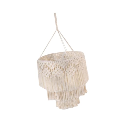 FLCPJGV Bohemian Macrame Lampe Schatten Anhänger Licht Abdeckung Decke Leuchte Dekor für Büro von FLCPJGV