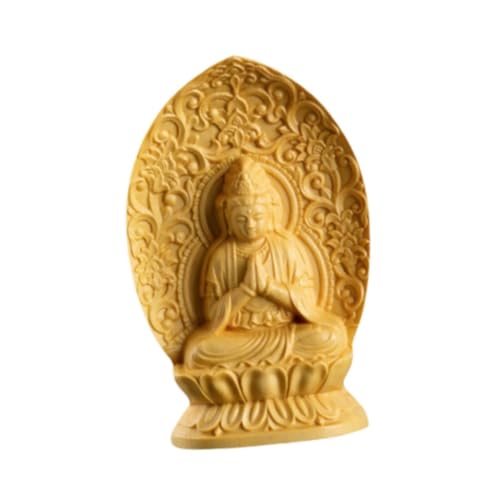 FLCPJGV Guanyin Holzfigur, 7 cm, Tischdeko, Kunsthandwerk für Wohnraum, Style A von FLCPJGV