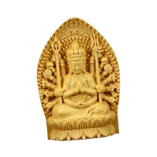 FLCPJGV Guanyin Holzfigur, 7 cm, Tischdeko, Kunsthandwerk für Wohnraum, Style B von FLCPJGV