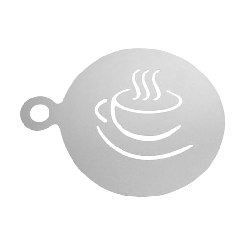 FLCPJGV Kaffee-Dekorationsschablone, Latte-Art-Schablone aus Edelstahl für Zuhause, Kaffee von FLCPJGV