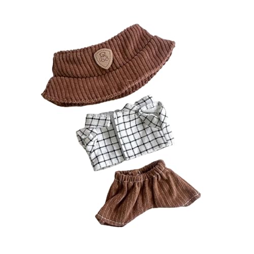 FLCPJGV Kleidung für Mini Puppen, 6 Zoll, Puppenhosen Und Outfits für Kinder, Braun, 3 Stück von FLCPJGV