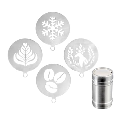 FLCPJGV Latte Art Schablonen für Kaffee Dekorationswerkzeuge, Set für Backen und Bar, 1 Glas FLCPJGV Latte Art Schablonen für Kaffee Dekorationswerkzeuge, Set für Backen und Bar, 1 Glas von FLCPJGV