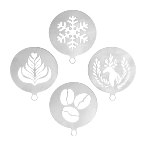 FLCPJGV Latte Art Schablonen für Kaffee Dekorationswerkzeuge, Set für Backen und Bar, Ohne Glas FLCPJGV Latte Art Schablonen für Kaffee Dekorationswerkzeuge, Set für Backen und Bar, Ohne Glas von FLCPJGV