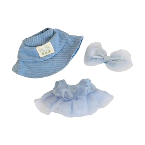 FLCPJGV Modischer Rock Set für Puppen, Haarschmuck Und Miniaturkleidung, Stilvolle Kleidung für 6 Zoll Puppen, Blau von FLCPJGV