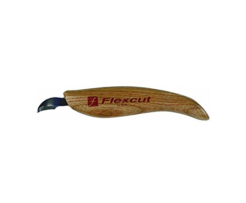 Flexcut, Schnitzmesser, Right-Handed Hook Knife, Klinge: 2,9 cm, Messer für bastler, Edelstahl, Mehrfarbig, normal von FLEXCUT