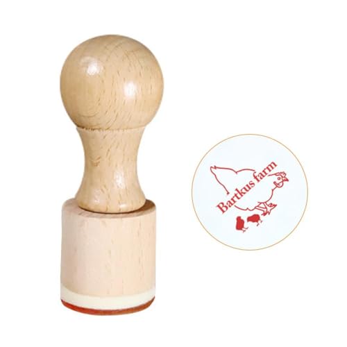 FLKWOP Eierstempel, Eierstempel für frische Eier, Hühnerei-Holzstempel, personalisiert mit Stempel E Designs, Huhn, individuelles einzigartiges Ei von FLKWOP