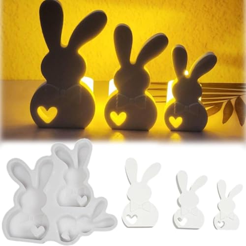 Silikonformen Ostern DIY Hase Silikonform Ostern, Gießformen Silikon Ostern, Gießformen Silikon Frühling Silikonform Frühling, Gießform Frühling für DIY Osterdekoration Basteln von FLKWOP