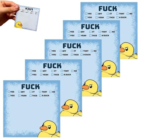 Funny Sassy Duck Sticky Notes, Funny Work Stickers for Adults, Hilarious Novelty Notepads, Gag Gift for Coworkers Friends, Office Supplies (5 PCS) von FLLUOUZH