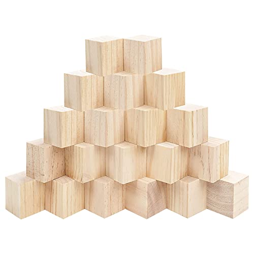 20 Stk Holzwürfel Blanko 5 x 5 x 5cm Schnitzholz Schnitzen Lindenholz Quadratische Holzklötze Holzblöcke Schnitzblöcke Natürliches Schnitzrohlinge Holz Würfel Balsaholz für Heimwerken von FLOTRUTE