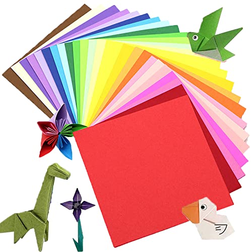 FLOTRUTE Origami Papier 200 Blatt, Doppelseitiges Origami-Papier Bunt Bastelpapier Papier, Faltpapier Origamipapier Set für DIY Kunst Handwerk(15 x 15 cm,20 Farben) von FLOTRUTE