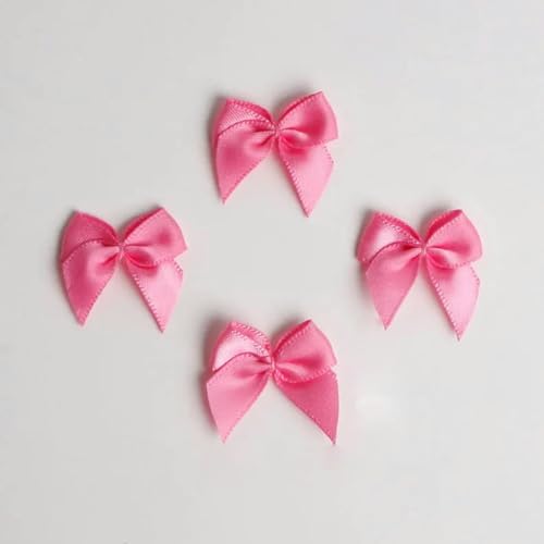 (50 Stück) 2,5 * 2,5 cm Schleifen aus Band, kleine Größe, Polyester-Satinband, Schleife, Blume, DIY-Basteldekoration-D07AA-156-50 Stück von FLYCHI