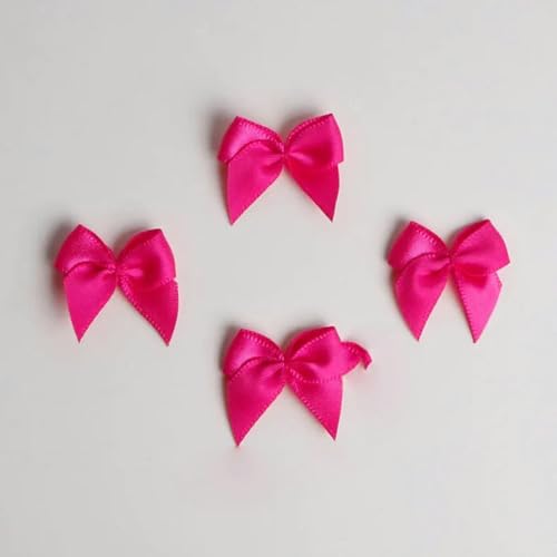 (50 Stück) 2,5 * 2,5 cm Schleifen aus Band, kleine Größe, Polyester-Satinband, Schleife, Blume, DIY-Basteldekoration-D07AA-175-50 Stück von FLYCHI