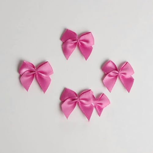 (50 Stück) 2,5 * 2,5 cm Schleifen aus Band, kleine Größe, Polyester-Satinband, Schleife, Blume, DIY-Basteldekoration-D07AA-182-50 Stück von FLYCHI