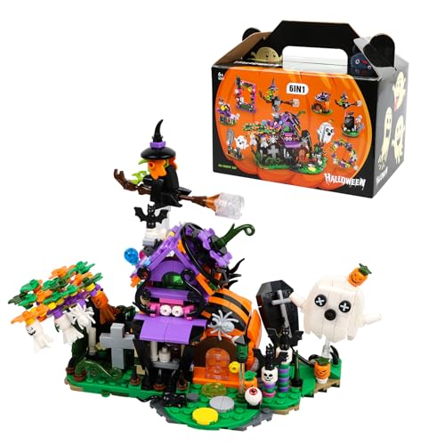 FLYISH DIRECT Halloween Baukasten, Halloween Dekor Bauklötze für Kinder, 6 in 1 Halloween Baukasten für Jungen und Mädchen ab 6 Jahren von FLYISH DIRECT