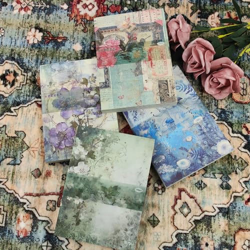 400 Stück Vintage Scrapbook Papier Junk Journaling Supplies Dekoratives Papier Bullet Collage Basing Foto Scrapbooking Zubehör Album Verzierung Kunst Handwerk Ästhetische Planer Scrapbook Geschenk von FMOACEN