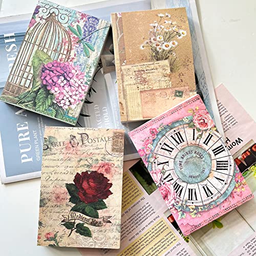 400 Stück Vintage Scrapbooking Papier Junk Journal Supplies Kit Ästhetisches dekoratives Bastelpapier Retro DIY Papiere für Kunst Journaling Bullet Journals Planer Verzierung von FMOACEN