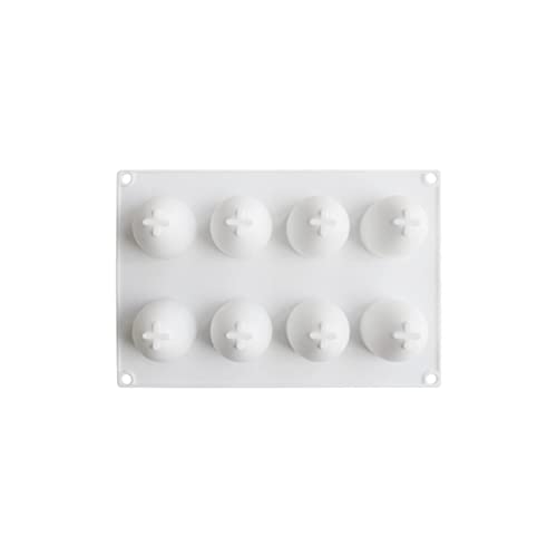 FNKDOR Silikonformen Gießformen Ostern Ostereier 8 Eier Kuchenform Schokolade Silikonform Ei Gelee Kerzenform (White, One Size) von FNKDOR