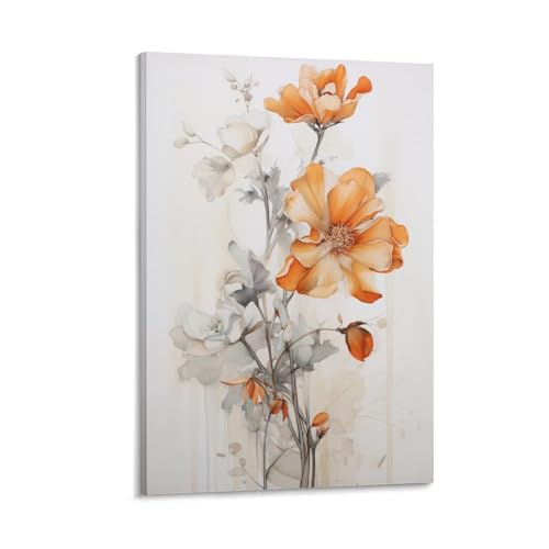 FOCCAR Minimalistische Blumen Gemälde auf Leinwand Wandkunst Moderne Natur Pflanzen Landschaft Leinwand Drucke Poster Wanddekoration für Heimdekorationen von FOCCAR