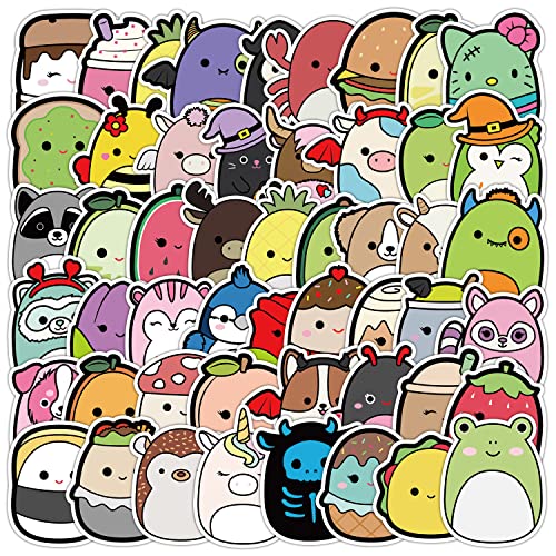 50Pcs Niedliche Kawaii Aufkleber, Cartoon Fat Animals Aufkleber Packs für Autos, Snowboards, Wasserflaschen, Laptops von FOCRI