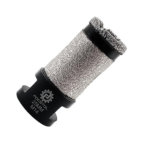 FOCSTOL Diamant Fliesenbohrer 25mm - Diamant Fingerfräser für Porzellan Keramik Fliesen Marmor Granit Künstlicher Stein M14 Gewinde für Winkelschleifer von FOCSTOL