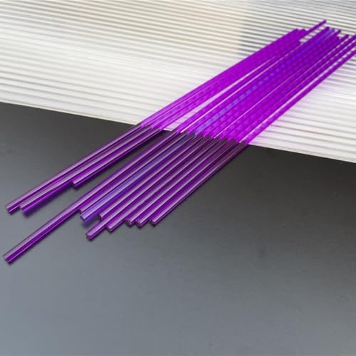 Acrylholzklammern, 50 Stück Acryl-Lollipop-Sticks, mehrere Farben Acryl-Rundstäbe, Süßigkeiten-Kuchen-Dekorationssticks, 4-8-Zoll-Cake-Pop-Sticks(Purple,3x100mm) von FOELANNE