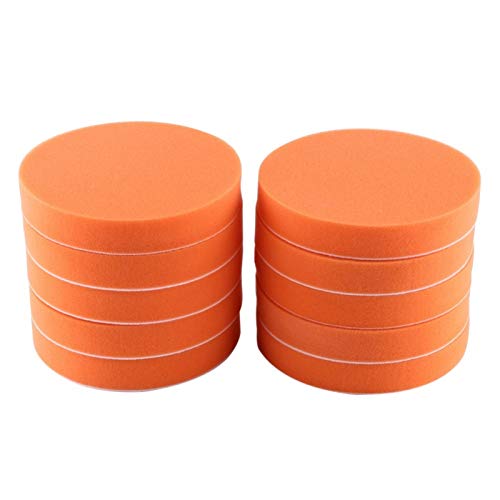 Auto-Polierpads Polierschwamm Rad, 10 Teile/Satz 6" Schwamm Polieren Polieren Wachsen Pad Kit Werkzeug for Auto Polierer Puffer Orange Auto Set/a/150 X 25Mm von FOELANNE