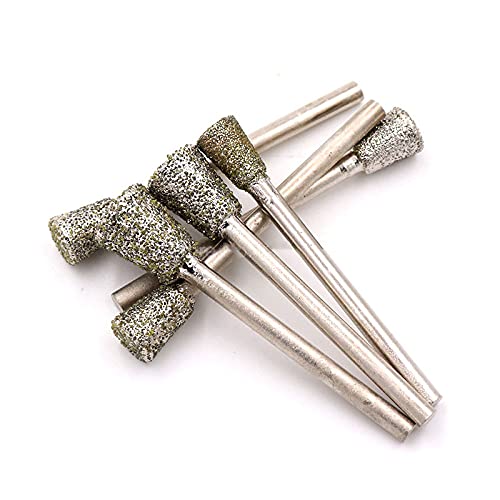 Diamant-Rotationsschleifbits, 5 STÜCKE 3,0mm Schaft Diamant Schleifkopf Nadel Bits Grate Metall Stein Jade Gravur Schnitzerei K5 Bohrer Schmirgel montiert(3mm shank 8mm) von FOELANNE