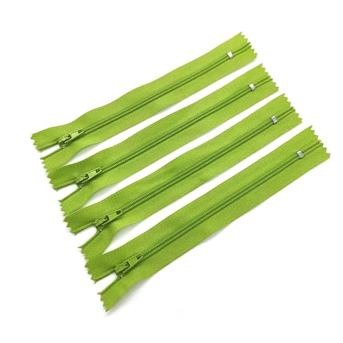 FOELANNE Reißverschlüsse zum Nähen Kunstharz-Reißverschluss Spulenreißverschlüsse aus Harz 3# 70–100 cm Nylon-Spiralreißverschluss(Green,50Pcs 100Cm) von FOELANNE