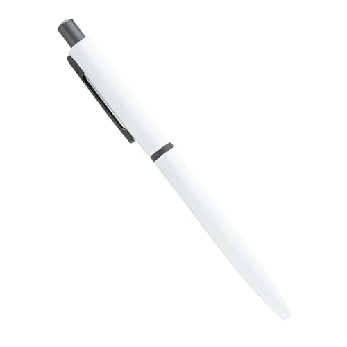 Nachfüllbarer Klick-Kugelschreiber, Metall-Kugelsc 1 stücke Druckkugelschreiber Metall Rollerball Stifte 1,0 Rundspitze Schwarz Tinte Gel Tinte Stifte Fließend Schreiben Stift(White) von FOELANNE