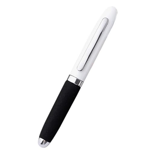 Nachfüllbarer Klick-Kugelschreiber, Metall-Kugelsc 1 stücke Luxus Metall Kugelschreiber Fließend Schreiben Rollerball Stifte Elegante Gel Tinte Stifte for Business Büro Schreiben Stift(White) von FOELANNE