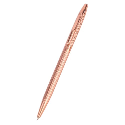 Nachfüllbarer Klick-Kugelschreiber, Metall-Kugelsc Luxus Metall Kugelschreiber Schwarz Tinte Rollerball Stifte Fließend Schreiben Gel Tinte Stifte for Business Büro Unterzeichnung Stift(Rose gold) von FOELANNE