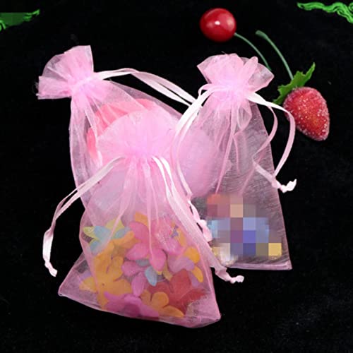 Organza Geschenk Mesh Candy Favour Pouches, 10 Stück 15x20 17x23 20x30 Organzabeutel Verpackungsbeutel Weihnachtsschmuckbeutel Hochzeitsdekoration Geburtstagsfeierzubehör Geschenkbeutel(Pink,17x23cm O von FOELANNE