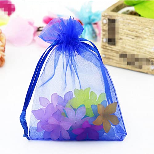 Organza Geschenk Mesh Candy Favour Pouches, 10 Stück 15x20 17x23 20x30 Organzabeutel Verpackungsbeutel Weihnachtsschmuckbeutel Hochzeitsdekoration Geburtstagsfeierzubehör Geschenkbeutel(Blue,10x15cm O von FOELANNE