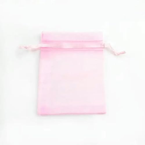 Organza Geschenk Mesh Candy Favour Pouches, 50 Stück 7x9 9x12 10x15 Organzabeutel Schmuckverpackungsbeutel Geschenk Verlobung Hochzeit Party Dekoration Kordelzug Verpackungsbeutel(Pink,10X15CM) von FOELANNE