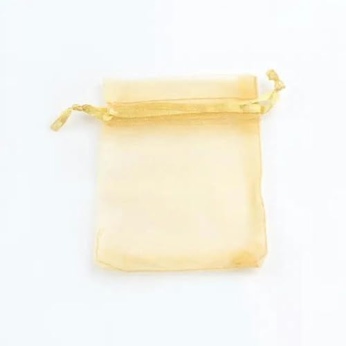 Organza Geschenk Mesh Candy Favour Pouches, 50 Stück 7x9 9x12 10x15 Organzabeutel Schmuckverpackungsbeutel Geschenk Verlobung Hochzeit Party Dekoration Kordelzug Verpackungsbeutel(Yellow,10X15CM) von FOELANNE