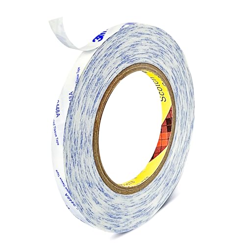 FOLAI Doppelseitiges Klebeband, extra stark und dauerhaft klebend, 3M, von Hand abreißbar, für Papier, Metall, Kunststoff, Pappe, Holz - Universell einsetzbares, dünnes und schmales Klebeband.9mm*10m von FOLAI