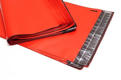 100 Folienmailer® Versandbeutel Rot 300 x 410 mm + 50 mm Klappe: Plastik Versandtaschen bunt in verschiedenen Formaten aus blickdichter Coex Folie von FOLIENMAILER